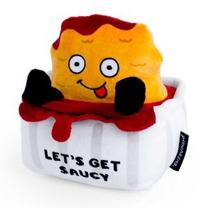 Punchkins Chicken Nugget "Let's Get Saucy" Plush Toy - NWT